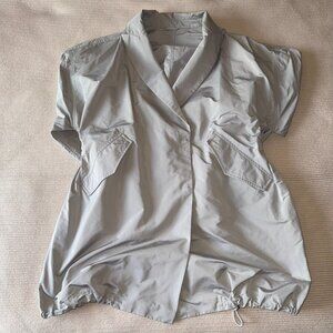 Brunello Cucinelli Grey Cinched Waist Windbreaker